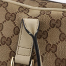 GUCCI GG Canvas Newbrit Tote Bag Beige Gold Tone 169971 Auth am12832V-8
