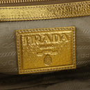 PRADA Chain Hand Bag Raffia Beige Gold Tone BL0352 Auth am12833M-20