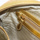 PRADA Chain Hand Bag Raffia Beige Gold Tone BL0352 Auth am12833M-27