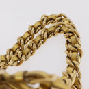 PRADA Chain Hand Bag Raffia Beige Gold Tone BL0352 Auth am12833M-8