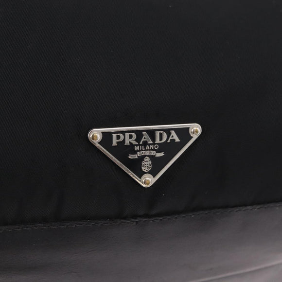 PRADA Tote Bag Nylon Black Silver BR1325 Auth am12835V