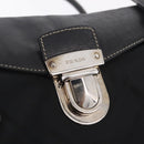 PRADA Tote Bag Nylon Black Silver BR1325 Auth am12835V-22