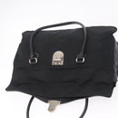 PRADA Tote Bag Nylon Black Silver BR1325 Auth am12835V-23