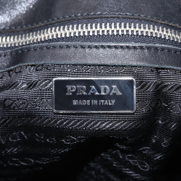 PRADA Tote Bag Nylon Black Silver BR1325 Auth am12835V
