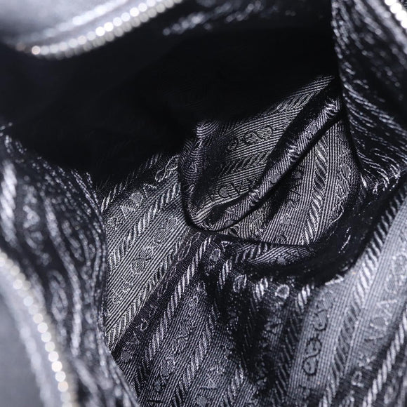 PRADA Tote Bag Nylon Black Silver BR1325 Auth am12835V
