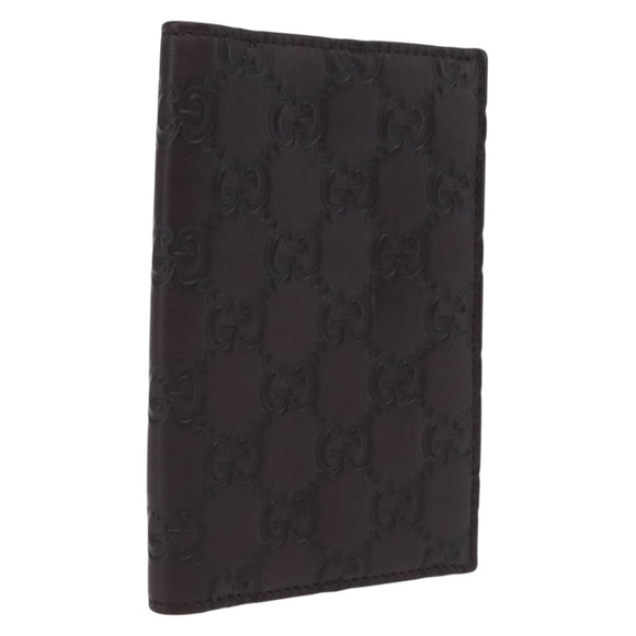 GUCCI GuccissimaGG Passport Case Leather Brown 154694 Auth am12836M