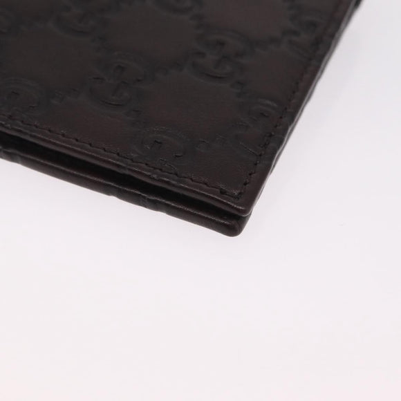 GUCCI GuccissimaGG Passport Case Leather Brown 154694 Auth am12836M