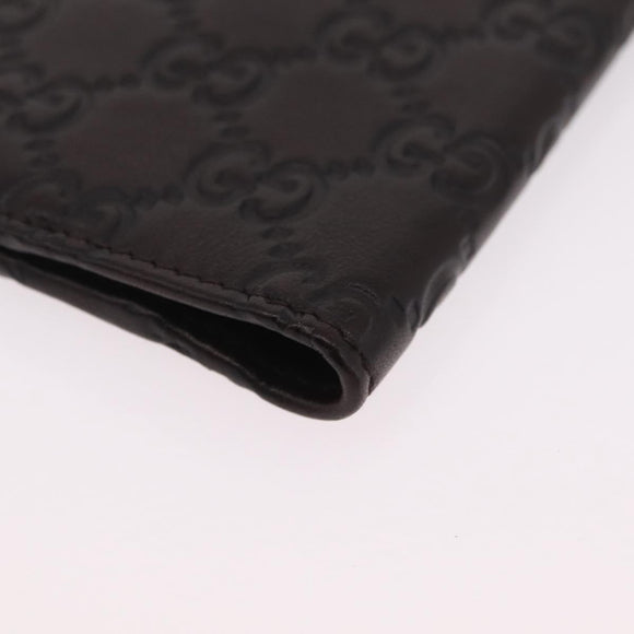GUCCI GuccissimaGG Passport Case Leather Brown 154694 Auth am12836M