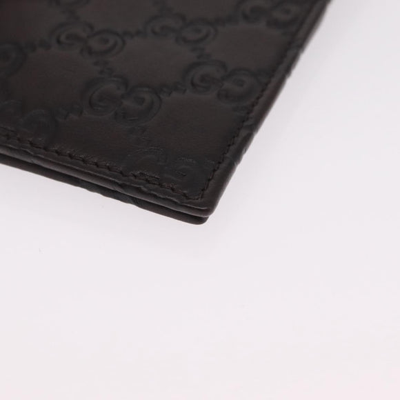GUCCI GuccissimaGG Passport Case Leather Brown 154694 Auth am12836M