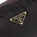 PRADA Metal Handle Hand Bag Nylon Black Auth am12838A-15