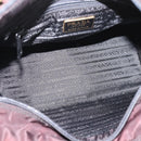 PRADA Metal Handle Hand Bag Nylon Black Auth am12838A-18