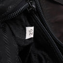 PRADA Metal Handle Hand Bag Nylon Black Auth am12838A-23