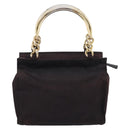 PRADA Metal Handle Hand Bag Nylon Black Auth am12838A-3