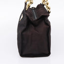PRADA Metal Handle Hand Bag Nylon Black Auth am12838A-4