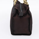 PRADA Metal Handle Hand Bag Nylon Black Auth am12838A-5