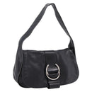 PRADA Shoulder Bag Leather Black Silver Auth am12839V-1
