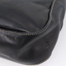 PRADA Shoulder Bag Leather Black Silver Auth am12839V-16