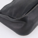 PRADA Shoulder Bag Leather Black Silver Auth am12839V-17