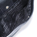 PRADA Shoulder Bag Leather Black Silver Auth am12839V-25
