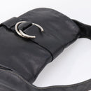 PRADA Shoulder Bag Leather Black Silver Auth am12839V-6