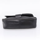 PRADA Shoulder Bag Leather Black Silver Auth am12839V-5