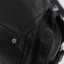 PRADA Shoulder Hand Bag Leather Black Silver Auth am12841V-11