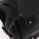 PRADA Shoulder Hand Bag Leather Black Silver Auth am12841V-12
