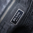 PRADA Shoulder Hand Bag Leather Black Silver Auth am12841V-18
