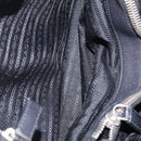 PRADA Shoulder Hand Bag Leather Black Silver Auth am12841V-19