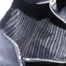 PRADA Shoulder Hand Bag Leather Black Silver Auth am12841V-26