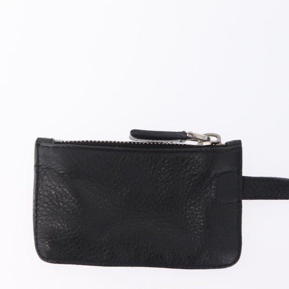 PRADA Shoulder Hand Bag Leather Black Silver Auth am12841V