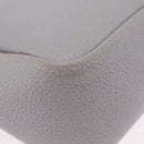 PRADA Vittelodanoy Hand Bag Leather Gray Silver Auth am12842A-19