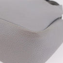 PRADA Vittelodanoy Hand Bag Leather Gray Silver Auth am12842A-20