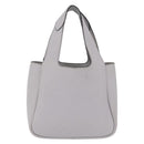PRADA Vittelodanoy Hand Bag Leather Gray Silver Auth am12842A-3
