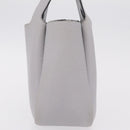PRADA Vittelodanoy Hand Bag Leather Gray Silver Auth am12842A-6