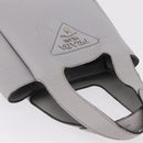 PRADA Vittelodanoy Hand Bag Leather Gray Silver Auth am12842A-14