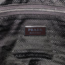PRADA Boston Bag Nylon Khaki Silver Auth am12844A-21