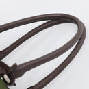 PRADA Boston Bag Nylon Khaki Silver Auth am12844A-8