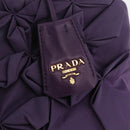 PRADA Hand Bag Nylon Purple Gold Tone Auth am12845A-17