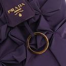 PRADA Hand Bag Nylon Purple Gold Tone Auth am12845A-18