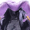 PRADA Hand Bag Nylon Purple Gold Tone Auth am12845A-22