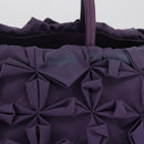 PRADA Hand Bag Nylon Purple Gold Tone Auth am12845A-4