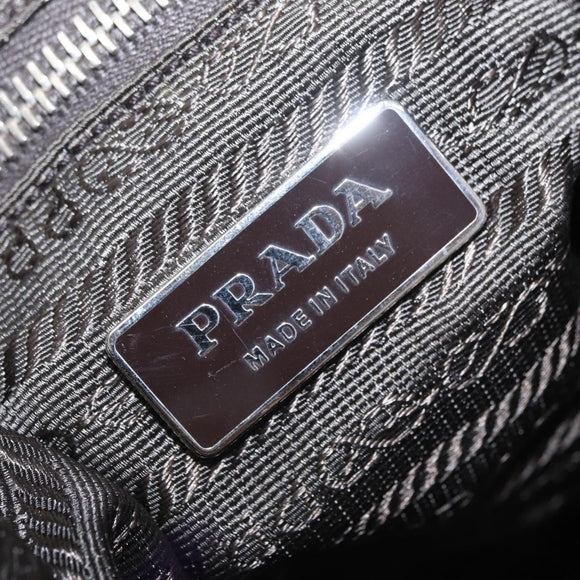 PRADA Hand Bag Suede Brown Silver Auth am12846V