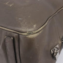 PRADA Boston Bag Leather Gray Silver Auth am12847-15