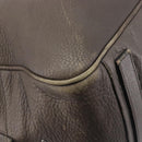 PRADA Boston Bag Leather Gray Silver Auth am12847-16