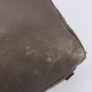 PRADA Boston Bag Leather Gray Silver Auth am12847-18
