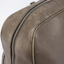 PRADA Boston Bag Leather Gray Silver Auth am12847-19