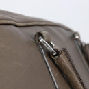 PRADA Boston Bag Leather Gray Silver Auth am12847-20