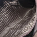 PRADA Boston Bag Leather Gray Silver Auth am12847-30