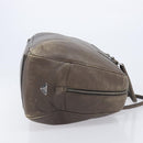 PRADA Boston Bag Leather Gray Silver Auth am12847-4